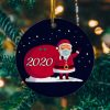 2020 Christmas Cute Santa Wear Mask With Gift Christmas Ornament Keepsake Decorative Christmas Holiday Ornament