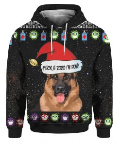 Boxer Dog And Fuck You 2020 I'm Done 3D Ugly Christmas Sweater Hoodie
