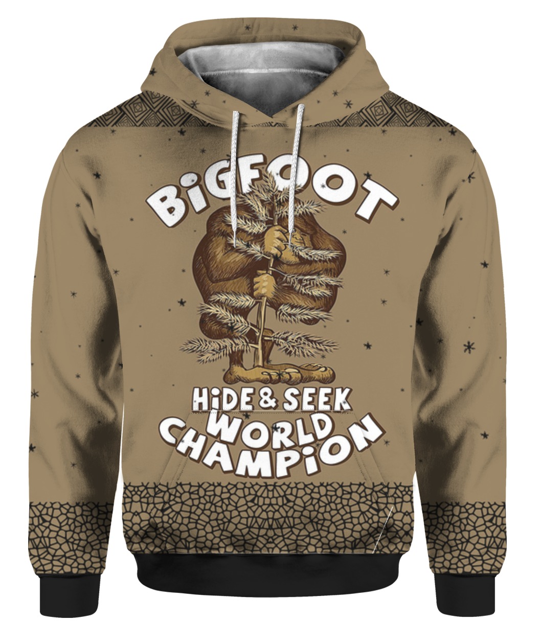 Bigfoot Hide And Seek Champion 3D Ugly Christmas Sweater Hoodie - Q ...