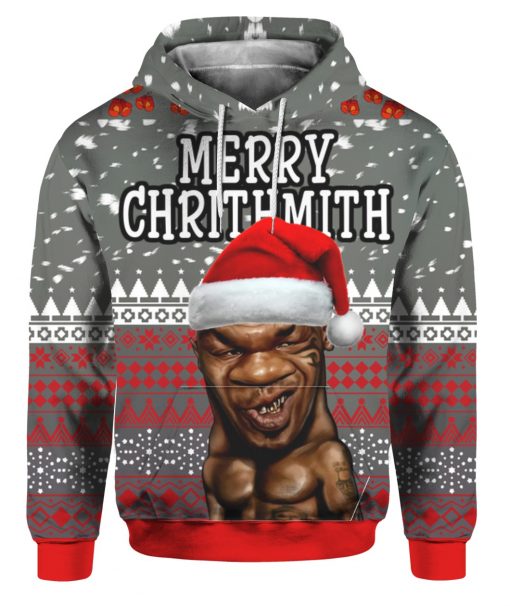 Mike Tyson Merry Chrithmith 3D Ugly Christmas Sweater Hoodie