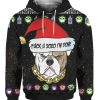 Bulldog And Fuck You 2020 I'm Done 3D Ugly Christmas Sweater Hoodie