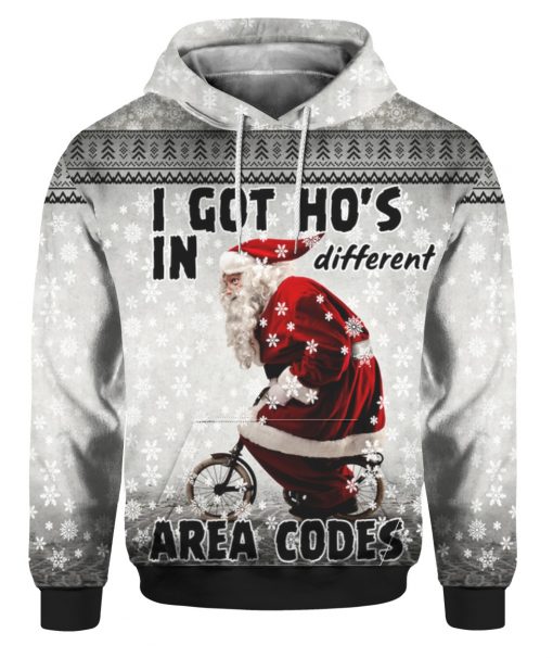 I Got Ho's in Different Area Codes 3D Ugly Christmas Sweater Hoodie