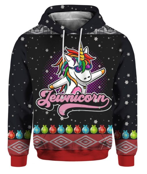 Jewnicorn 3D Ugly Christmas Sweater Hoodie