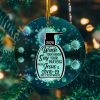 2020 Hand Sanitizer Decorative Christmas Ornament – Holiday Flat Circle Ornament