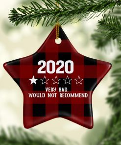 2020 Very Bad Would Not Recommend Holiday Flat Star Ornament