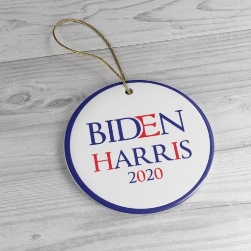 Biden Harris 2020 Christmas Circle Ornament