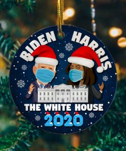 Biden Harris In The White House Joe Biden For President Anti Trump 2020 Flat Holiday Circle Ornament Keepsake