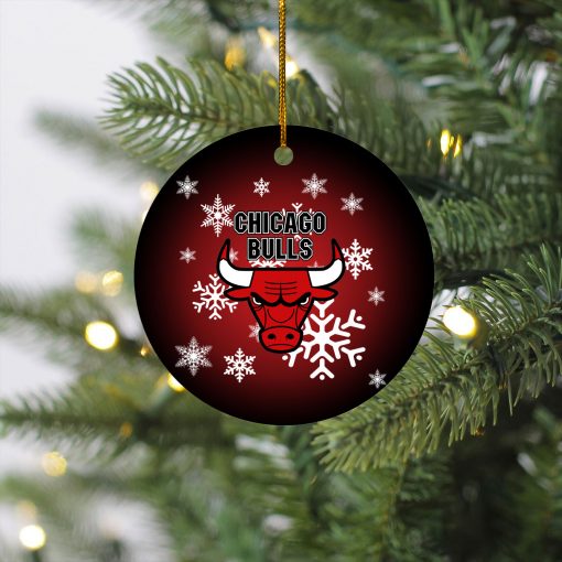 Chicago Bulls Merry Christmas Circle Ornament