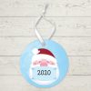 Christmask 2020 Santa Quarantine Circle Ornament