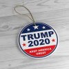 Donald Trump 2020 Keep America Great Christmas Circle Ornament