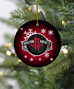 Houston Rockets Merry Christmas Circle Ornament