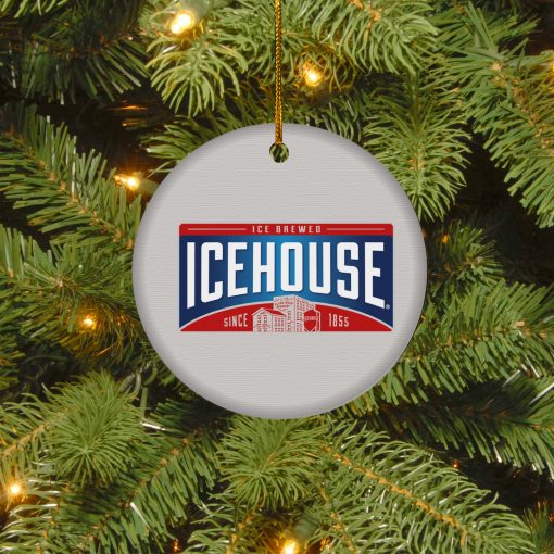 Icehouse Christmas Circle Ornament