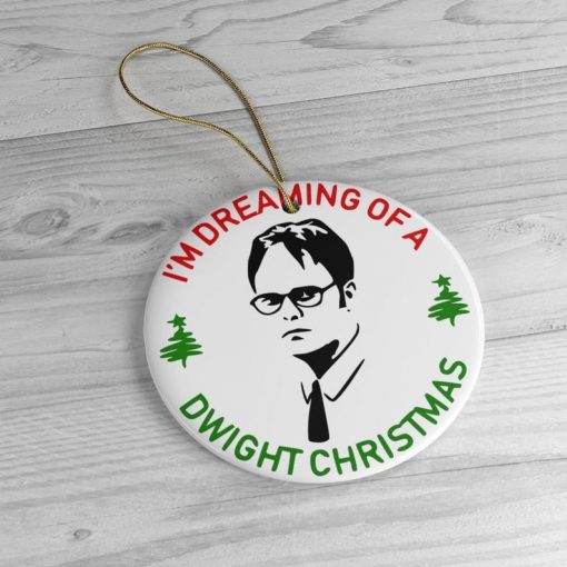 I'm Dreaming of a Dwight Christmas Circle Ornament