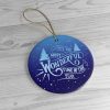 It's The Most Wonderful Time of The Year Blue Christmas Ornament