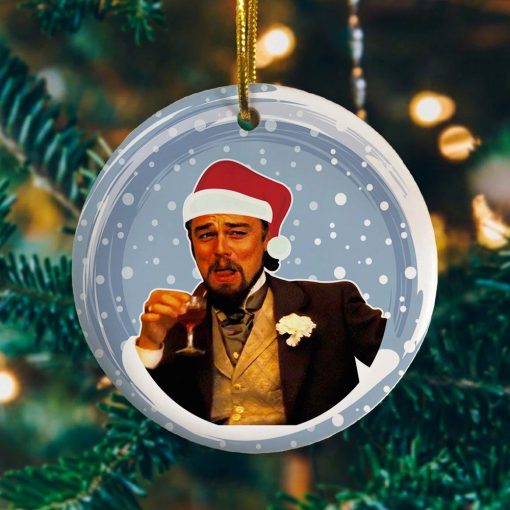 Leo Laughing Meme Funny Decorative Christmas Ornament Keepsake