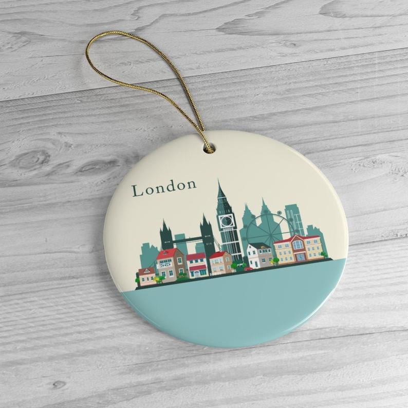 London England Landmark Christmas Ornament - Q-Finder Trending Design T ...