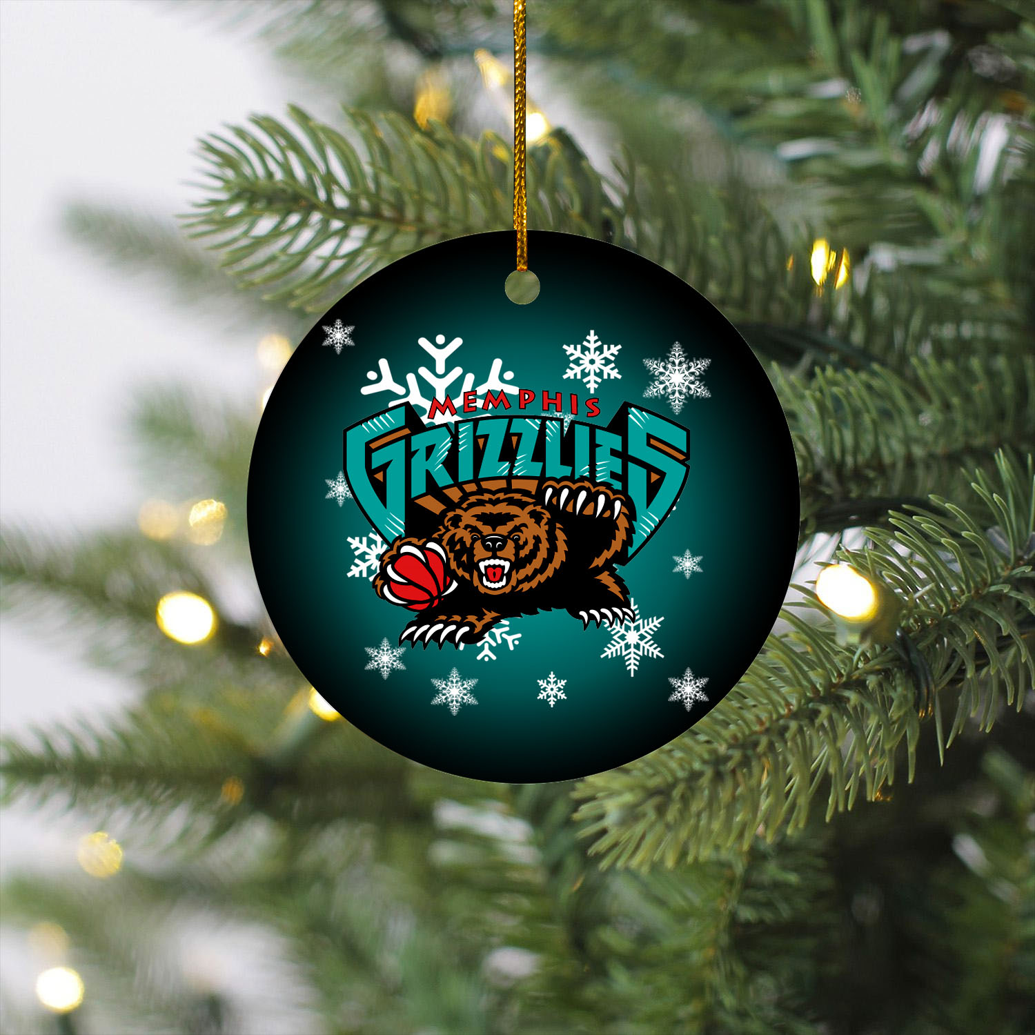 Memphis Grizzlies Merry Christmas Circle Ornament - Q-Finder Trending ...