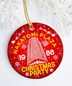 Nakatomi Plaza 1988 Christmas Party Ugly Sweater Christmas Circle Ornament