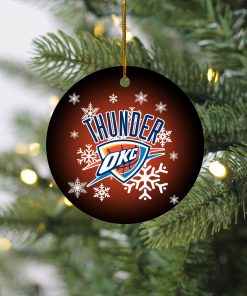 Oklahoma City Thunder Merry Christmas Circle Ornament