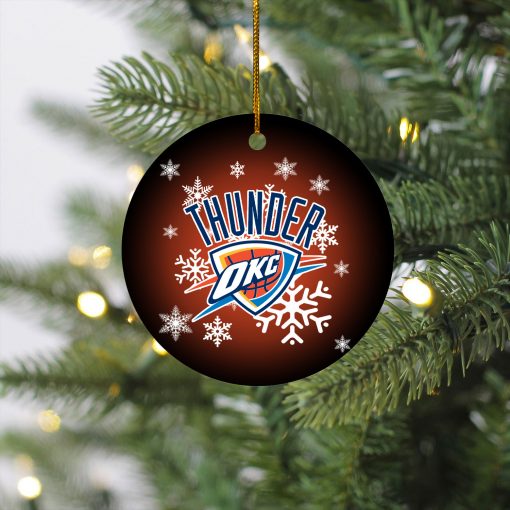 Oklahoma City Thunder Merry Christmas Circle Ornament