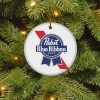 Pabst Blue Ribbon Christmas Circle Ornament