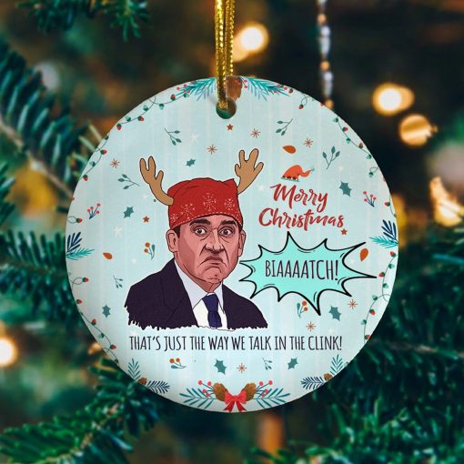 Prison Mike Merry Christmas Biaaaatch Decorative Christmas Ornament