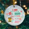 The Year 2020 When The Virus Took Hold Stay At Home To Save Lives 2020 Christmas Ornament – Circle Ornament