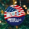 United We Stand Six Feet Apart American Flag 2020 Decorative Christmas Ornament