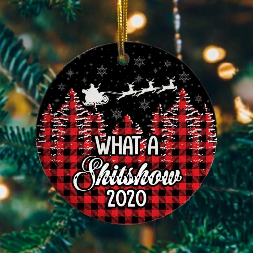 What A Shitshow 2020 Funny Quarantine Pandemic Circle Ornament