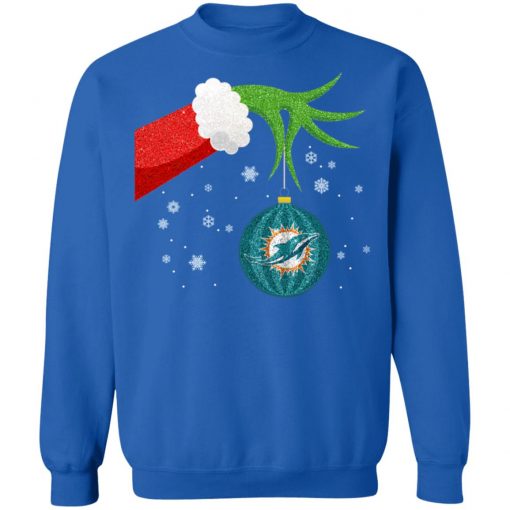 Christmas Ornament Miami Dolphins The Grinch Shirt