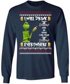 Grinch I Will Drink Yuengling Lager Here And There Everywhere Sweatshirt