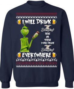 Grinch I Will Drink Yuengling Lager Here And There Everywhere Sweatshirt