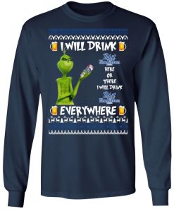 Grinch I Will Drink Pabst Blue Ribbon Here And There Everywhere Sweatshirt