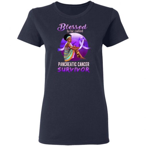 Blessed Pancreatic Cancer Survivor African American Womens T-Shirt