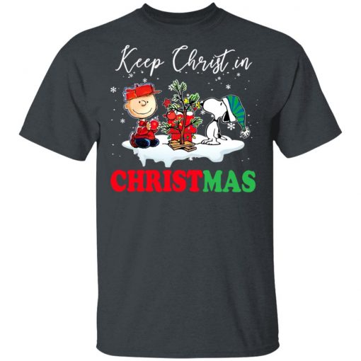 Snoopy And Charlie Brown Keep Christ In Christmas Sweatshirt