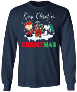 Snoopy And Charlie Brown Keep Christ In Christmas Sweatshirt