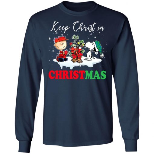 Snoopy And Charlie Brown Keep Christ In Christmas Sweatshirt