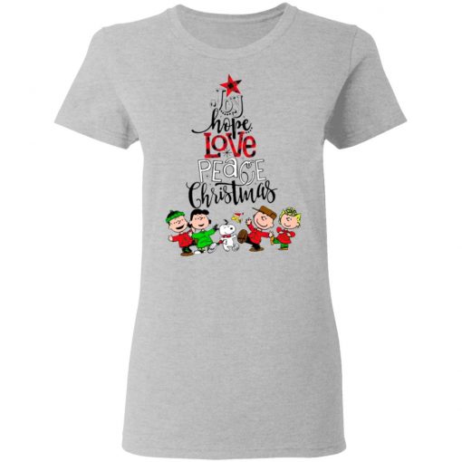 The Peanuts Joy Hope Love Peace Christmas Sweatshirt