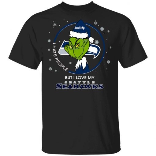 I Hate People But I Love My Seattle Seahawks Grinch Shirt