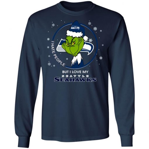 I Hate People But I Love My Seattle Seahawks Grinch Shirt