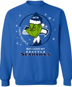 I Hate People But I Love My Seattle Seahawks Grinch Shirt