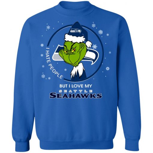 I Hate People But I Love My Seattle Seahawks Grinch Shirt