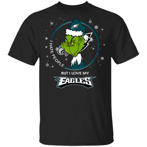 I Hate People But I Love My Philadelphia Eagles Grinch Shirt