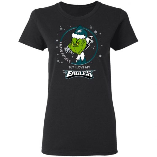 I Hate People But I Love My Philadelphia Eagles Grinch Shirt