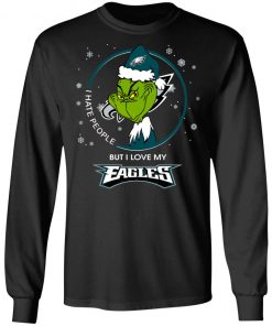 I Hate People But I Love My Philadelphia Eagles Grinch Shirt