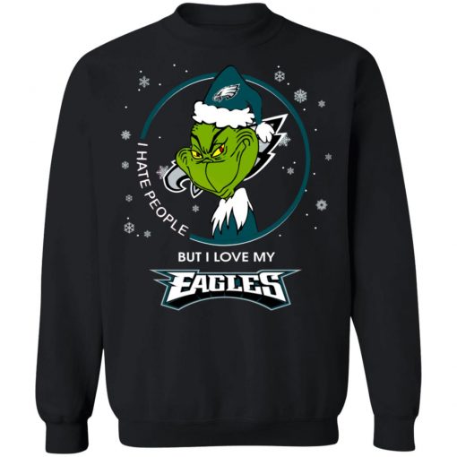 I Hate People But I Love My Philadelphia Eagles Grinch Shirt