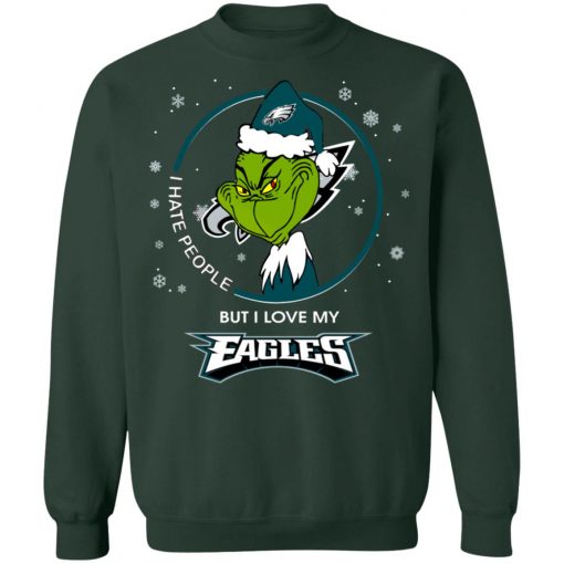 I Hate People But I Love My Philadelphia Eagles Grinch Shirt