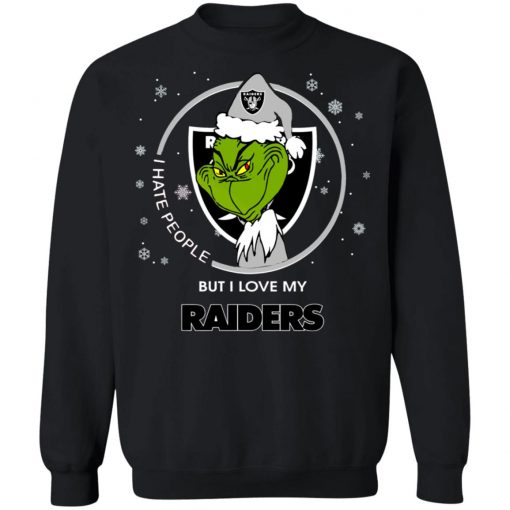 I Hate People But I Love My Oakland Raiders Grinch Shirt