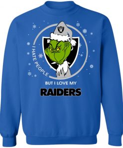 I Hate People But I Love My Oakland Raiders Grinch Shirt