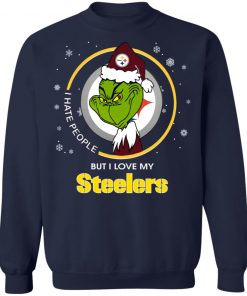 I Hate People But I Love My Pittsburgh Steelers Grinch Shirt